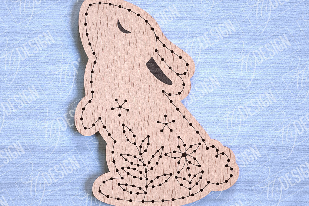 Intra απο ξύλο plywood  Χρώμα wenge 3mm-4mm πάχος - Πασχαλινά κενά κεντήματα με λέιζερ Δίασταση 15x15 cm INTRAFABR-114052360