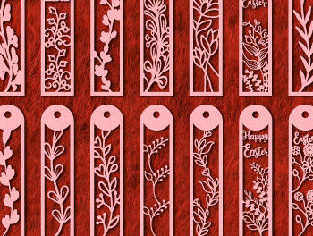 Intra απο ξύλο plywood  Χρώμα wenge 3mm-4mm πάχος - Πασχαλινό Ξύλινο σελιδοδείκτη Bundle1480 Δίασταση 15x15 cm INTRAFABR-114052370 - Image 3