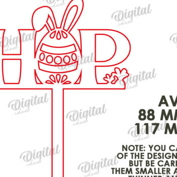 Intra απο ξύλο plywood  Χρώμα wenge 3mm-4mm πάχος - Πασχαλινή ξύλινη τούρτα Topper Laser κοπής Δίασταση 15x15 cm INTRAFABR-114052395 - Image 2