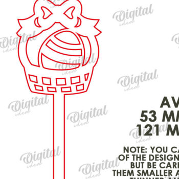 Intra απο ξύλο plywood  Χρώμα wenge 3mm-4mm πάχος - Πασχαλινή ξύλινη τούρτα Topper Laser κοπής Δίασταση 15x15 cm INTRAFABR-60146958 - Image 2