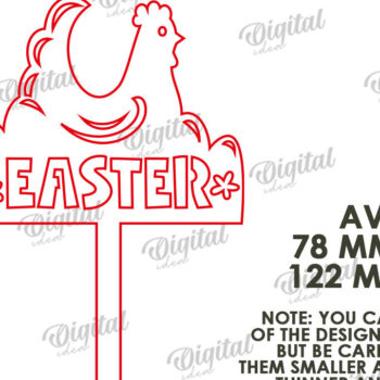 Intra απο ξύλο plywood Χρώμα wenge 3mm-4mm πάχος - Πασχαλινή ξύλινη τούρτα Topper Laser κοπής Δίασταση 15x15 cm INTRAFABR-114052419 - Image 2