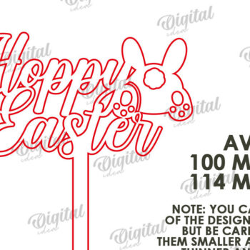 Intra απο ξύλο plywood  Χρώμα wenge 3mm-4mm πάχος - Πασχαλινή ξύλινη τούρτα Topper Laser κοπής Δίασταση 15x15 cm INTRAFABR-60147232 - Image 2