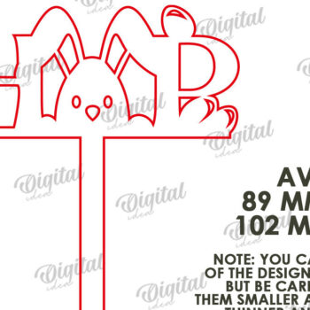 Intra απο ξύλο plywood  Χρώμα wenge 3mm-4mm πάχος - Πασχαλινή ξύλινη τούρτα Topper Laser κοπής Δίασταση 15x15 cm INTRAFABR-60264052 - Image 2