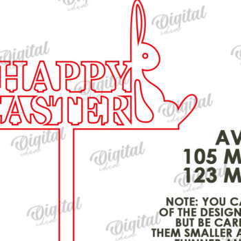 Intra απο ξύλο plywood  Χρώμα wenge 3mm-4mm πάχος - Πασχαλινή ξύλινη τούρτα Topper Laser κοπής Δίασταση 15x15 cm INTRAFABR-60264427 - Image 2