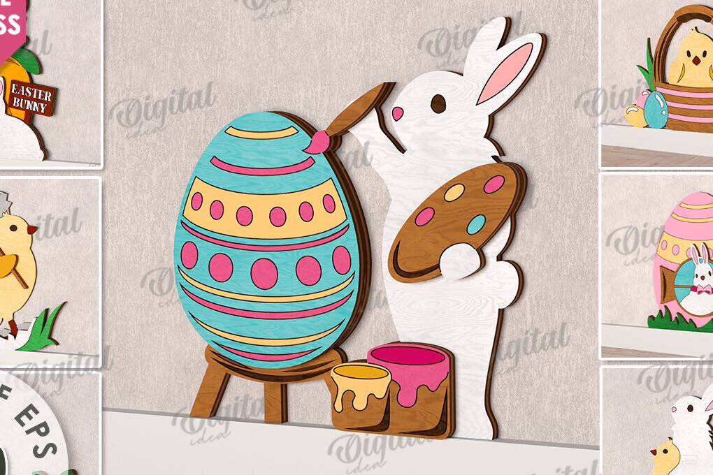 Intra απο ξύλο plywood  Χρώμα wenge 3mm-4mm πάχος - Πασχαλινή Ξύλινη Διακόσμηση Πακέτο κοπής με λέιζερ Δίασταση 15x15 cm INTRAFABR-60264957