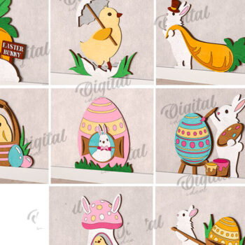 Intra απο ξύλο plywood  Χρώμα wenge 3mm-4mm πάχος - Πασχαλινή Ξύλινη Διακόσμηση Πακέτο κοπής με λέιζερ Δίασταση 15x15 cm INTRAFABR-60264957 - Image 2