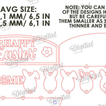 Intra απο ξύλο plywood  Χρώμα wenge 3mm-4mm πάχος - Πασχαλινή Ξύλινη Διακόσμηση Πακέτο κοπής με λέιζερ Δίασταση 15x15 cm INTRAFABR-113054050 - Image 4