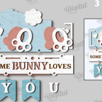 Intra απο ξύλο plywood  Χρώμα wenge 3mm-4mm πάχος - Πασχαλινή Ξύλινη Διακόσμηση LaserCut. Διακόσμηση σπιτιού Δίασταση 15x15 cm INTRAFABR-58425338 - Image 3