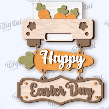 Intra απο ξύλο plywood  Χρώμα wenge 3mm-4mm πάχος - Πασχαλινή Ξύλινη Διακόσμηση LaserCut. Διακόσμηση σπιτιού Δίασταση 15x15 cm INTRAFABR-85888949 - Image 1