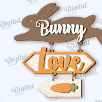 Intra απο ξύλο plywood  Χρώμα wenge 3mm-4mm πάχος - Πασχαλινή Ξύλινη Διακόσμηση LaserCut. Διακόσμηση σπιτιού Δίασταση 15x15 cm INTRAFABR-85890680 - Image 1