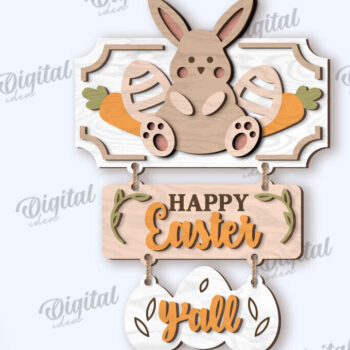 Intra απο ξύλο plywood  Χρώμα wenge 3mm-4mm πάχος - Πασχαλινή Ξύλινη Διακόσμηση LaserCut. Διακόσμηση σπιτιού Δίασταση 15x15 cm INTRAFABR-85912405 - Image 1