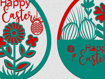 Intra απο ξύλο plywood  Χρώμα wenge 3mm-4mm πάχος - Πασχαλινό Ξύλινο Αυγό Cut 2 Layer 1422 Δίασταση 15x15 cm INTRAFABR-89190530 - Image 1