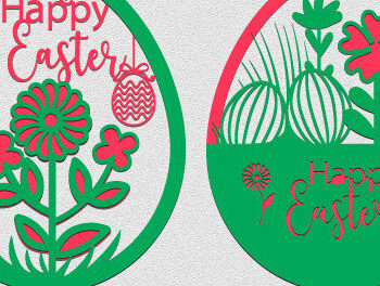 Intra απο ξύλο plywood  Χρώμα wenge 3mm-4mm πάχος - Πασχαλινό Ξύλινο Αυγό Cut 2 Layer 1422 Δίασταση 15x15 cm INTRAFABR-89190530 - Image 3