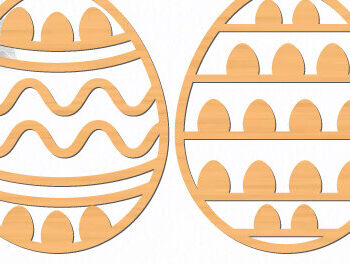 Intra απο ξύλο plywood  Χρώμα wenge 3mm-4mm πάχος - Πασχαλινό Ξύλινο Αυγό Cut Bundle 1414 Δίασταση 15x15 cm INTRAFABR-88810396 - Image 1