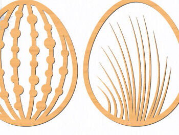 Intra απο ξύλο plywood  Χρώμα wenge 3mm-4mm πάχος - Πασχαλινό Ξύλινο Αυγό Cut Bundle 1420 Δίασταση 15x15 cm INTRAFABR-88829559 - Image 1