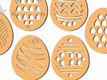 Intra απο ξύλο plywood  Χρώμα wenge 3mm-4mm πάχος - Πασχαλινό Ξύλινο Αυγό Cut Bundle 1428 Δίασταση 15x15 cm INTRAFABR-88830217 - Image 1