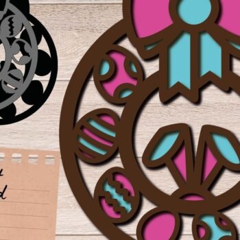 Intra απο ξύλο plywood Χρώμα wenge 3mm-4mm πάχος - Πασχαλινό στεφάνι 3D, Κρεμάστρα πόρτας Mandala Δίασταση 30x30 cm INTRAFABR-56934954 - Image 1