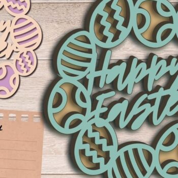 Intra απο ξύλο plywood Χρώμα wenge 3mm-4mm πάχος - Πασχαλινό στεφάνι 3D, Στολίδι Mandala Δίασταση 30x30 cm INTRAFABR-21949912 - Image 1