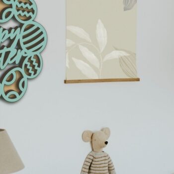 Intra απο ξύλο plywood Χρώμα wenge 3mm-4mm πάχος - Πασχαλινό στεφάνι 3D, Στολίδι Mandala Δίασταση 30x30 cm INTRAFABR-21949912 - Image 3