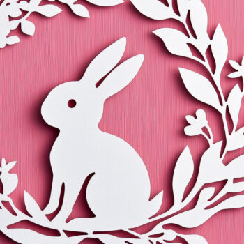 Intra απο ξύλο plywood Χρώμα wenge 3mm-4mm πάχος - Πασχαλινό στεφάνι με Bunny Bundle Δίασταση 4x4 cm INTRAFABR-66574560 - Image 4