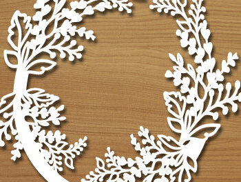 Intra απο ξύλο plywood  Χρώμα wenge 3mm-4mm πάχος - Πασχαλινό στεφάνι Ξύλινο Cut Bundle 1444 Δίασταση 15x15 cm INTRAFABR-66579626 - Image 3