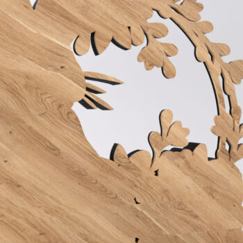 Intra απο ξύλο plywood  Χρώμα wenge 3mm-4mm πάχος - Πρότυπο διακόσμησης στεφάνι Eater Bunny Δίασταση 8x6 cm INTRAFABR-72009118 - Image 5