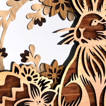 Intra απο ξύλο plywood  Χρώμα wenge 3mm-4mm πάχος - Πρότυπο διακόσμησης στεφάνι Eater Bunny Δίασταση 8x6 cm INTRAFABR-72009118 - Image 6