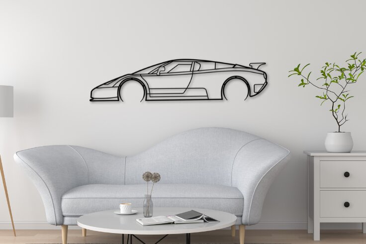 Intra απο ξύλο plywood  Χρώμα wenge 3mm-4mm πάχος - EB110 Sports Car Silhouette Δίασταση 20x20 cm INTRAFABR-72009133