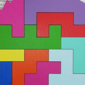 Intra απο ξύλο plywood  Χρώμα wenge 3mm-4mm πάχος - Εκπαιδευτικό παζλ για παιδιά Δίασταση 30x20 cm INTRAFABR-93448793 - Image 1