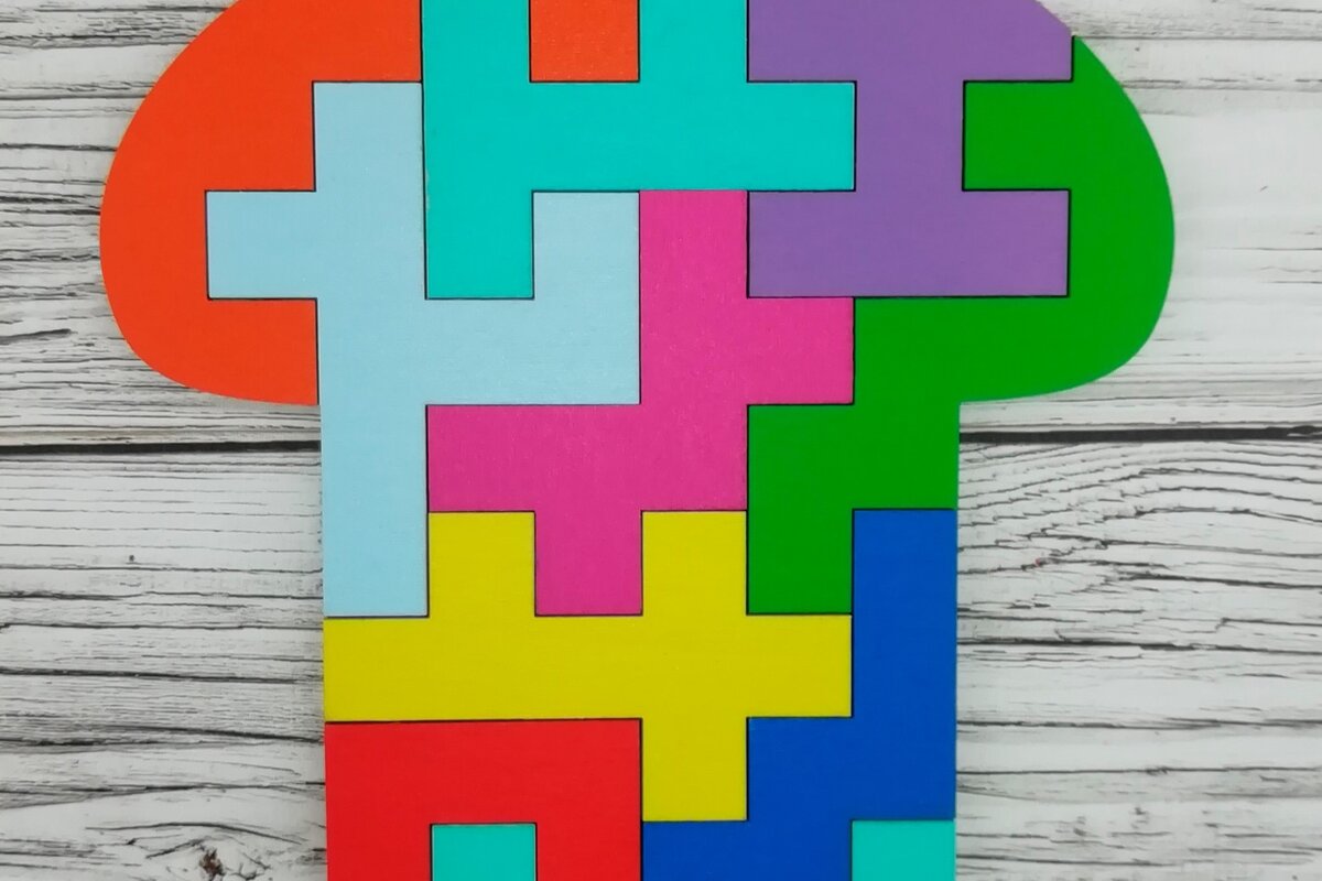 Intra απο ξύλο plywood  Χρώμα wenge 3mm-4mm πάχος - Εκπαιδευτικό παζλ για παιδιά Δίασταση 30x20 cm INTRAFABR-93449106