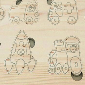 Intra απο ξύλο plywood  Χρώμα wenge 3mm-4mm πάχος - Εκπαιδευτικό παζλ, Jigsaw Toy Cut Δίασταση 20x20 cm INTRAFABR-93448474 - Image 2