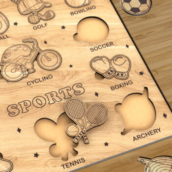 Intra απο ξύλο plywood Χρώμα wenge 3mm-4mm πάχος - Εκπαιδευτικά Ξύλινα Παζλ για Παιδιά Δίασταση 12x12 cm INTRAFABR-93602271 - Image 4