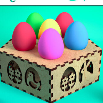 Intra απο ξύλο plywood  Χρώμα wenge 3mm-4mm πάχος - Αυγοθήκη με λέιζερ | Καλό Πάσχα Δίασταση 15x15 cm INTRAFABR-69406302 - Image 5