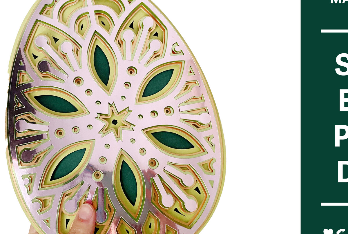 Intra απο ξύλο plywood  Χρώμα wenge 3mm-4mm πάχος - Egg Layered Mandala Δίασταση 30x30 cm INTRAFABR-69406277