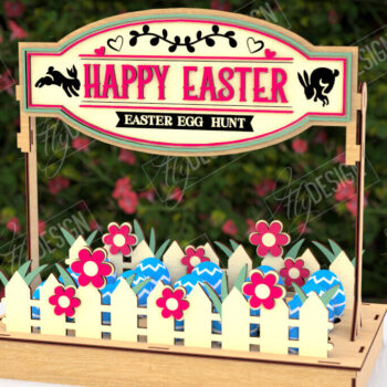 Intra απο ξύλο plywood  Χρώμα wenge 3mm-4mm πάχος - Στάση αυγών για το πασχαλινό πακέτο | Αρχεία CNC Δίασταση 15x15 cm INTRAFABR-71768638 - Image 7