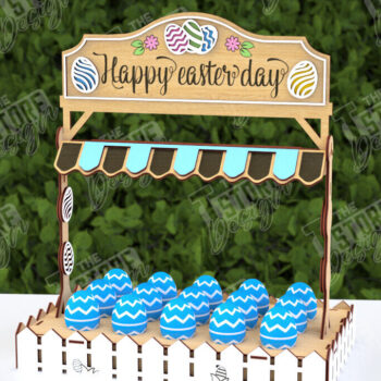 Intra απο ξύλο plywood  Χρώμα wenge 3mm-4mm πάχος - Στάση αυγών για το πασχαλινό πακέτο | Αυγοθήκη Δίασταση 15x15 cm INTRAFABR-71768649 - Image 6