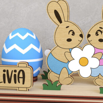 Intra απο ξύλο plywood  Χρώμα wenge 3mm-4mm πάχος - Στάση αυγών για το πασχαλινό πακέτο | Αυγοθήκη Δίασταση 15x15 cm INTRAFABR-71768618 - Image 6