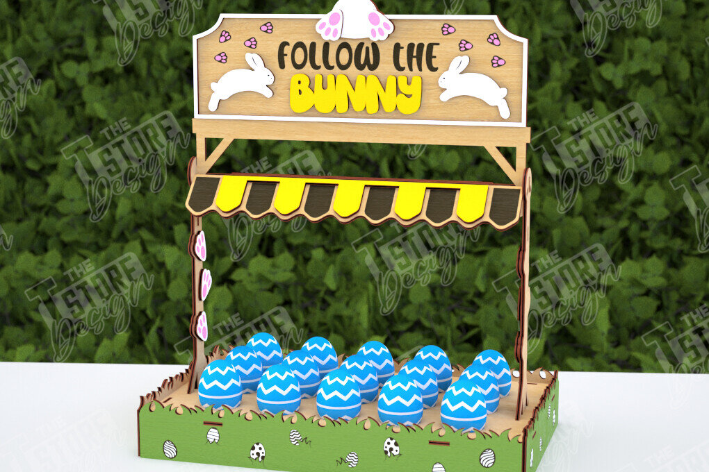 Intra απο ξύλο plywood  Χρώμα wenge 3mm-4mm πάχος - Αυγοστάσιο για το Πάσχα | Πασχαλινή αυγοθήκη Δίασταση 15x15 cm INTRAFABR-71996354