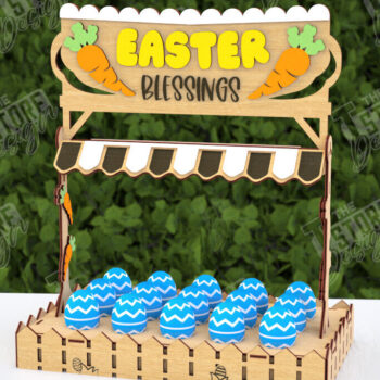 Intra απο ξύλο plywood  Χρώμα wenge 3mm-4mm πάχος - Αυγοστάσιο για το Πάσχα | Πασχαλινή αυγοθήκη Δίασταση 15x15 cm INTRAFABR-71837054 - Image 1