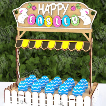 Intra απο ξύλο plywood  Χρώμα wenge 3mm-4mm πάχος - Αυγοστάσιο για το Πάσχα | Πασχαλινή αυγοθήκη Δίασταση 15x15 cm INTRAFABR-71837060 - Image 1