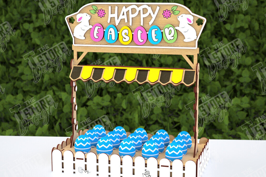 Intra απο ξύλο plywood  Χρώμα wenge 3mm-4mm πάχος - Αυγοστάσιο για το Πάσχα | Πασχαλινή αυγοθήκη Δίασταση 15x15 cm INTRAFABR-71837060