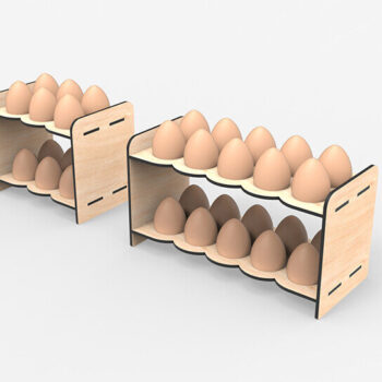 Intra απο ξύλο plywood  Χρώμα wenge 3mm-4mm πάχος - κοπής με λέιζερ βάσης αυγών Δίασταση 15x15 cm INTRAFABR-48455515 - Image 3