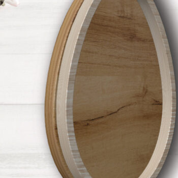 Intra απο ξύλο plywood  Χρώμα wenge 3mm-4mm πάχος - Egg , Silhouette, κοπής με λέιζερ Δίασταση 15x15 cm INTRAFABR-52603693 - Image 4