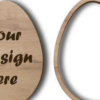 Intra απο ξύλο plywood  Χρώμα wenge 3mm-4mm πάχος - Egg , Silhouette, κοπής με λέιζερ Δίασταση 15x15 cm INTRAFABR-52603693 - Image 5