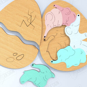 Intra απο ξύλο plywood  Χρώμα wenge 3mm-4mm πάχος - Αυγό Ξύλινο Παζλ Κοπή Laser | Μοντεσσόρι Δίασταση 15x15 cm INTRAFABR-92651014