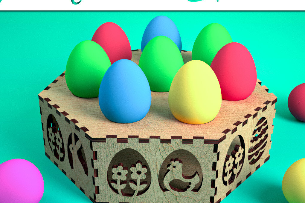 Intra απο ξύλο plywood  Χρώμα wenge 3mm-4mm πάχος - Αυγοθήκη με λέιζερ | Καλό Πάσχα Δίασταση 15x15 cm INTRAFABR-111979829