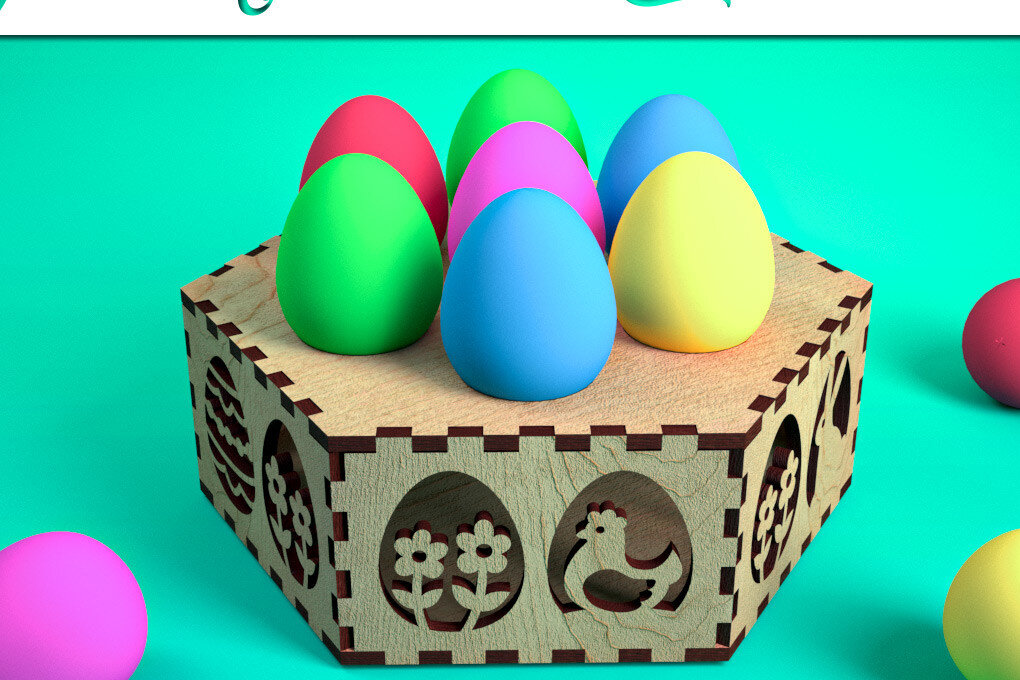 Intra απο ξύλο plywood  Χρώμα wenge 3mm-4mm πάχος - Αυγοθήκη με λέιζερ | Καλό Πάσχα Δίασταση 15x15 cm INTRAFABR-111978541