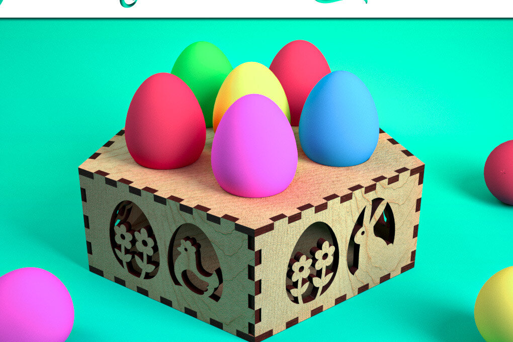 Intra απο ξύλο plywood  Χρώμα wenge 3mm-4mm πάχος - Αυγοθήκη με λέιζερ | Καλό Πάσχα Δίασταση 15x15 cm INTRAFABR-111978994