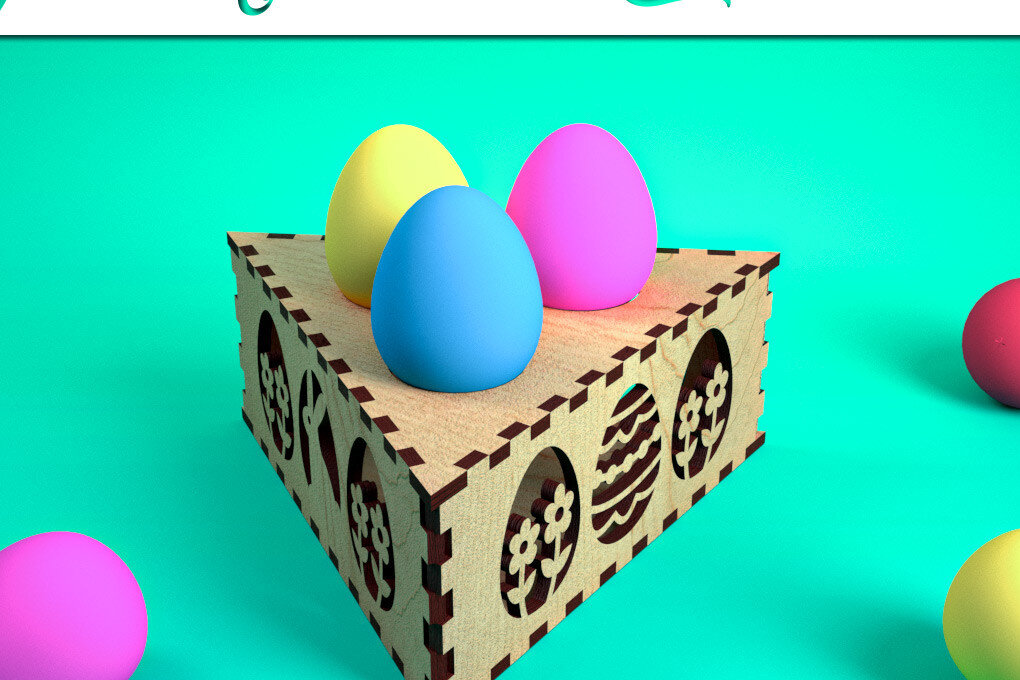 Intra απο ξύλο plywood  Χρώμα wenge 3mm-4mm πάχος - Αυγοθήκη με λέιζερ | Καλό Πάσχα Δίασταση 15x15 cm INTRAFABR-111979661