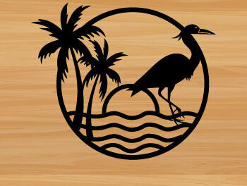 Intra απο ξύλο plywood  Χρώμα wenge 3mm-4mm πάχος - Egret File Art Wall Art Heron Δίασταση 40x50 cm INTRAFABR-98954849 - Image 1